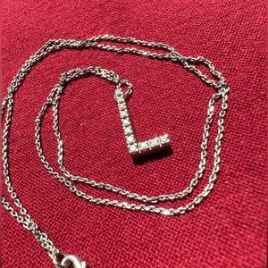 Diamond “L” necklace